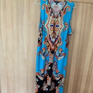 Blue maxi style dress